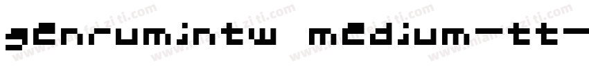 genrumintw medium-tt字体转换